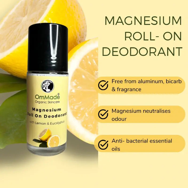 Magnesium Roll-On Deodorant - OmMade Organic Skincare