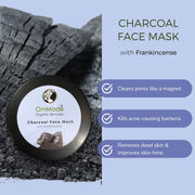 Charcoal Face Mask with Frankincense 100ml - OmMade Organic Skincare