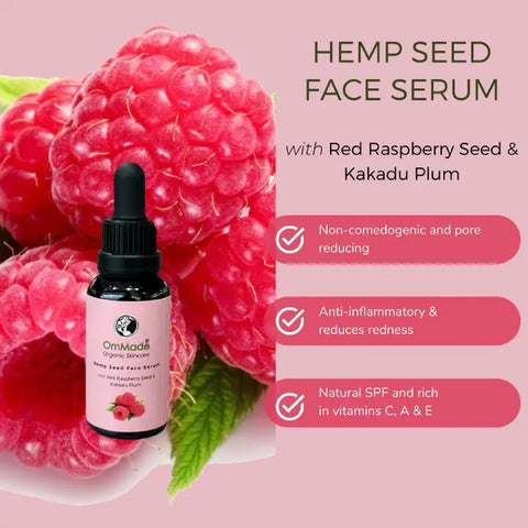 Hemp Seed Oil Face Serum Kakadu Plum – OmMade Organic Skincare