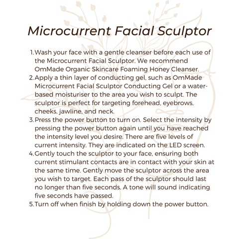 Microcurrent Facial Sculptor PRE ORDER - OmMade Organic Skincare